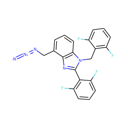 [N-]=[N+]=NCc1cccc2c1nc(-c1c(F)cccc1F)n2Cc1c(F)cccc1F ZINC000013518731