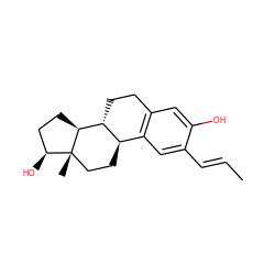 C/C=C/c1cc2c(cc1O)CC[C@@H]1[C@@H]2CC[C@]2(C)[C@@H](O)CC[C@@H]12 ZINC000005566363