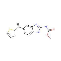 C=C(c1ccc2[nH]c(NC(=O)OC)nc2c1)c1cccs1 ZINC000001591408