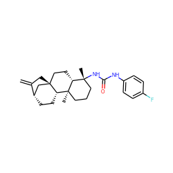 C=C1C[C@@]23CC[C@H]4[C@@](C)(CCC[C@@]4(C)NC(=O)Nc4ccc(F)cc4)[C@@H]2CC[C@H]1C3 ZINC000101687236