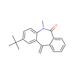 C=C1c2ccccc2C(=O)N(C)c2ccc(C(C)(C)C)cc21 ZINC000095556181