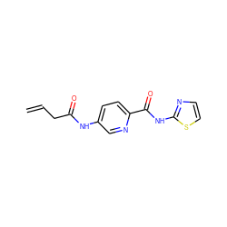 C=CCC(=O)Nc1ccc(C(=O)Nc2nccs2)nc1 ZINC000028351051