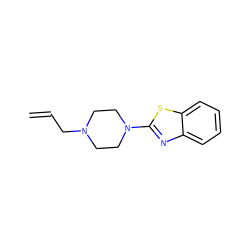 C=CCN1CCN(c2nc3ccccc3s2)CC1 ZINC000038978415