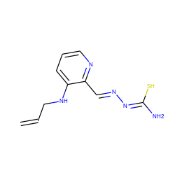 C=CCNc1cccnc1/C=N/N=C(/N)S ZINC000013756688
