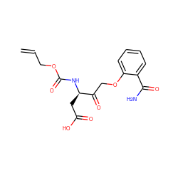 C=CCOC(=O)N[C@H](CC(=O)O)C(=O)COc1ccccc1C(N)=O ZINC000029210660