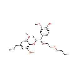 C=CCc1cc(OC)c(O[C@H](C)[C@@H](OCCOCCCC)c2ccc(O)c(OC)c2)c(OC)c1 ZINC000206030680