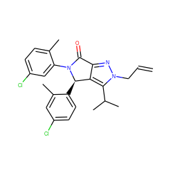 C=CCn1nc2c(c1C(C)C)[C@@H](c1ccc(Cl)cc1C)N(c1cc(Cl)ccc1C)C2=O ZINC000206124959