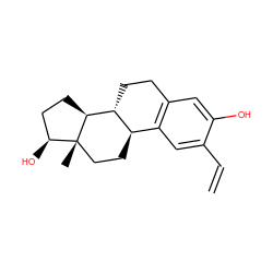 C=Cc1cc2c(cc1O)CC[C@@H]1[C@@H]2CC[C@]2(C)[C@@H](O)CC[C@@H]12 ZINC000005955853