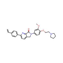 C=Cc1ccc(-c2ccc3c(n2)C(=O)N(c2ccc(OCCN4CCCC4)c(OC)c2)C3)cc1 ZINC000095586871