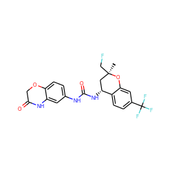 C[C@@]1(CF)C[C@@H](NC(=O)Nc2ccc3c(c2)NC(=O)CO3)c2ccc(C(F)(F)F)cc2O1 ZINC000143376228