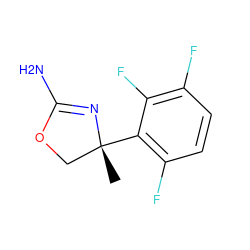 C[C@@]1(c2c(F)ccc(F)c2F)COC(N)=N1 ZINC000169698843