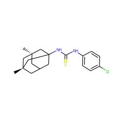 C[C@@]12CC3CC(NC(=S)Nc4ccc(Cl)cc4)(C1)C[C@](C)(C3)C2 ZINC000016605683