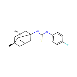 C[C@@]12CC3CC(NC(=S)Nc4ccc(F)cc4)(C1)C[C@](C)(C3)C2 ZINC000006852565