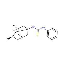 C[C@@]12CC3CC(NC(=S)Nc4ccccc4)(C1)C[C@](C)(C3)C2 ZINC000016605690