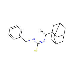 C[C@@H](/N=C(/S)NCc1ccccc1)C12CC3CC(CC(C3)C1)C2 ZINC000013497628