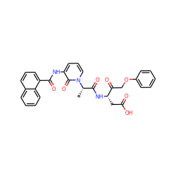 C[C@@H](C(=O)N[C@@H](CC(=O)O)C(=O)COc1ccccc1)n1cccc(NC(=O)c2cccc3ccccc23)c1=O ZINC000028763228