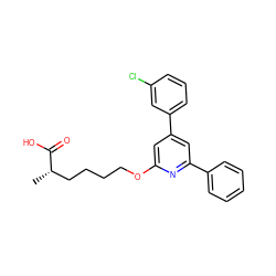 C[C@@H](CCCCOc1cc(-c2cccc(Cl)c2)cc(-c2ccccc2)n1)C(=O)O ZINC000013729779