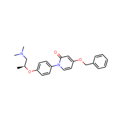 C[C@@H](CN(C)C)Oc1ccc(-n2ccc(OCc3ccccc3)cc2=O)cc1 ZINC000066259032