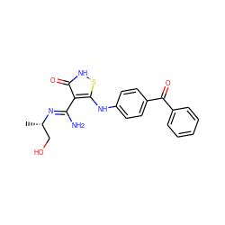C[C@@H](CO)/N=C(\N)c1c(Nc2ccc(C(=O)c3ccccc3)cc2)s[nH]c1=O ZINC000034802746