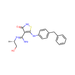 C[C@@H](CO)/N=C(\N)c1c(Nc2ccc(Cc3ccccc3)cc2)s[nH]c1=O ZINC000034802742