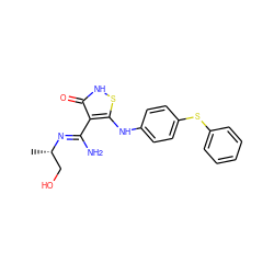C[C@@H](CO)/N=C(\N)c1c(Nc2ccc(Sc3ccccc3)cc2)s[nH]c1=O ZINC000034802754