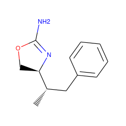 C[C@@H](Cc1ccccc1)[C@H]1COC(N)=N1 ZINC000149271583