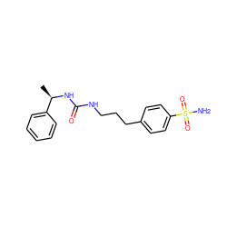 C[C@@H](NC(=O)NCCCc1ccc(S(N)(=O)=O)cc1)c1ccccc1 ZINC000653834969
