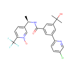 C[C@@H](NC(=O)c1cc(-c2ccc(Cl)cn2)cc(C(C)(C)O)c1)c1ccc(C(F)(F)F)[n+]([O-])c1 ZINC000043204771