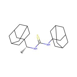 C[C@@H](NC(=S)NC12CC3CC(CC(C3)C1)C2)C12CC3CC(CC(C3)C1)C2 ZINC000243596940