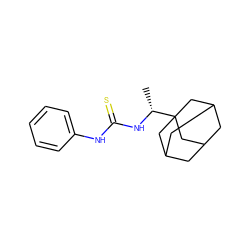 C[C@@H](NC(=S)Nc1ccccc1)C12CC3CC(CC(C3)C1)C2 ZINC000013819535