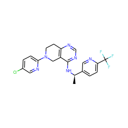 C[C@@H](Nc1ncnc2c1CN(c1ccc(Cl)cn1)CC2)c1ccc(C(F)(F)F)nc1 ZINC000114992868