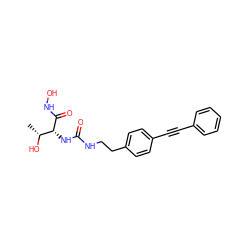 C[C@@H](O)[C@@H](NC(=O)NCCc1ccc(C#Cc2ccccc2)cc1)C(=O)NO ZINC000066066589