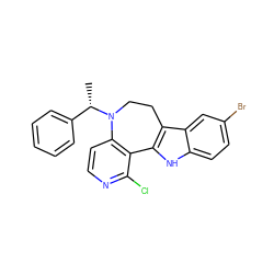 C[C@@H](c1ccccc1)N1CCc2c([nH]c3ccc(Br)cc23)-c2c1ccnc2Cl ZINC000042965213
