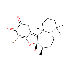 C[C@@H]1CC[C@H]2C(C)(C)CCC[C@]2(C)C2=C3CC(=O)C(=O)C(Br)=C3O[C@]21O ZINC000066259557