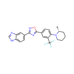 C[C@@H]1CCCCN1c1ccc(-c2nc(-c3ccc4[nH]cnc4c3)no2)cc1C(F)(F)F ZINC000118842655