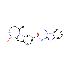 C[C@@H]1CCNC(=O)c2cc3ccc(C(=O)Nc4nc5ccccc5n4C)cc3n21 ZINC000117692383