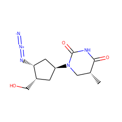 C[C@@H]1CN([C@H]2C[C@H](CO)[C@H](N=[N+]=[N-])C2)C(=O)NC1=O ZINC000028527350