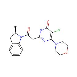C[C@@H]1Cc2ccccc2N1C(=O)Cc1nc(N2CCOCC2)c(Cl)c(=O)[nH]1 ZINC000147106819