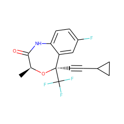 C[C@@H]1O[C@](C#CC2CC2)(C(F)(F)F)c2cc(F)ccc2NC1=O ZINC000006494581