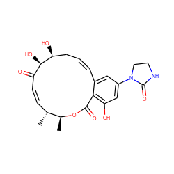 C[C@@H]1OC(=O)c2c(O)cc(N3CCNC3=O)cc2/C=C/C[C@H](O)[C@H](O)C(=O)/C=C\[C@H]1C ZINC000201700490