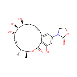 C[C@@H]1OC(=O)c2c(O)cc(N3CCOC3=O)cc2/C=C/C[C@H](O)[C@H](O)C(=O)/C=C\[C@H]1C ZINC000201701613