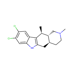 C[C@@H]1c2c([nH]c3cc(Cl)c(Cl)cc23)C[C@@H]2CCN(C)C[C@H]21 ZINC000003989925