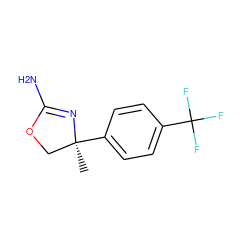 C[C@]1(c2ccc(C(F)(F)F)cc2)COC(N)=N1 ZINC000088532350