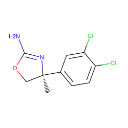 C[C@]1(c2ccc(Cl)c(Cl)c2)COC(N)=N1 ZINC000083952691