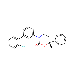 C[C@]1(c2ccccc2)CCN(c2cccc(-c3ccccc3F)c2)C(=O)O1 ZINC000072118688