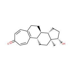 C[C@]12CC[C@@H]3c4ccc(=O)ccc4CC[C@H]3[C@@H]1CC[C@@H]2O ZINC000013766667