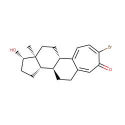 C[C@]12CC[C@@H]3c4ccc(Br)c(=O)cc4CC[C@H]3[C@@H]1CC[C@@H]2O ZINC000013766669