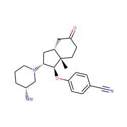C[C@]12CCC(=O)C[C@H]1C[C@@H](N1CCC[C@@H](N)C1)[C@@H]2Oc1ccc(C#N)cc1 ZINC001772572890
