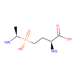 C[C@H](N)[P@](=O)(O)CC[C@H](N)C(=O)O ZINC000013674128