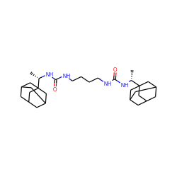 C[C@H](NC(=O)NCCCCNC(=O)N[C@H](C)C12CC3CC(CC(C3)C1)C2)C12CC3CC(CC(C3)C1)C2 ZINC000169334951